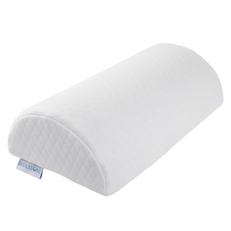 Fleming Supply Memory Foam Back Pillow/Half Moon Lumbar Bolster Cushion for Back Pain Relief, Leg, Knee, Sleeping 574545TBF